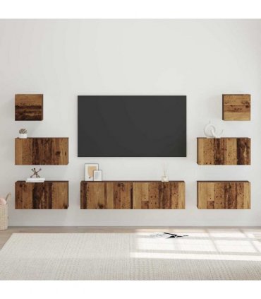 vidaXL TV Cabinet Set 8 pcs 60 x 30 x 30 cm Old Wood