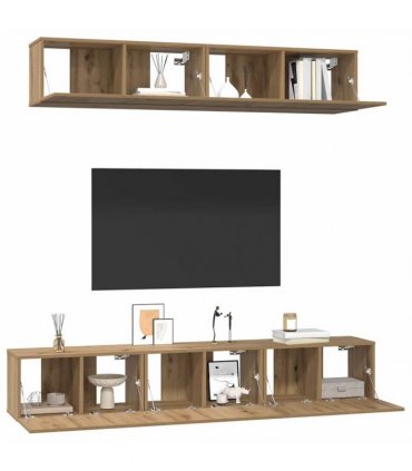 vidaXL TV Cabinet Set 5 pcs 80 x 30 x 30 cm Artisan Oak