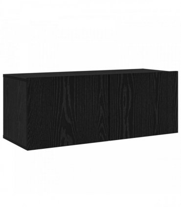 vidaXL TV Cabinet Set 8 pcs 80 x 30 x 30 cm Black Oak
