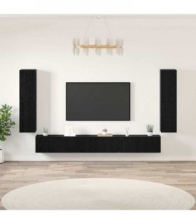 vidaXL TV Units 4 pcs 80 x 30 x 30.5 cm Black Oak