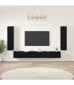 vidaXL TV Units 4 pcs 80 x 30 x 30.5 cm Black Oak