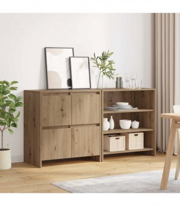 vidaXL Sideboard 2 pcs Artisan Oak 70 x 41 x 75 cm Engineered Wood