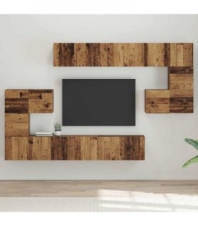vidaXL TV Cabinet Set 10 pcs 60 x 30 x 30 cm Old Wood