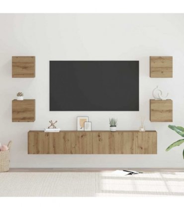 vidaXL TV Cabinet Set 7 pcs 60 x 30 x 30 cm Artisan Oak