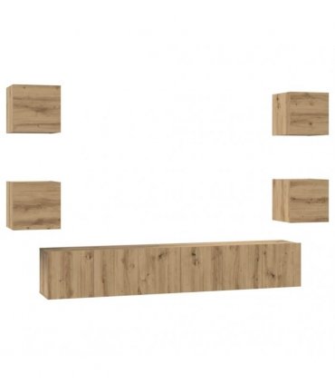 vidaXL TV Cabinet Set 7 pcs 60 x 30 x 30 cm Artisan Oak