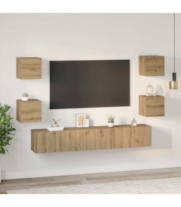 vidaXL TV Cabinet Set 7 pcs 60 x 30 x 30 cm Artisan Oak