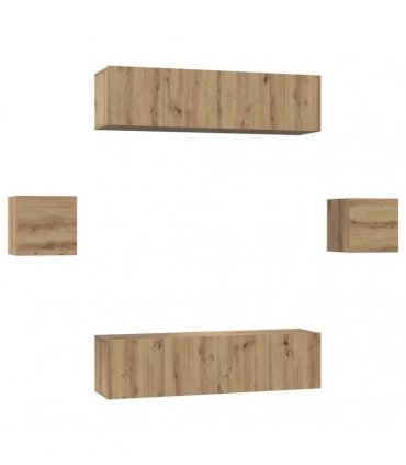 vidaXL TV Cabinet Set 6 pcs 60 x 30 x 30 cm Artisan Oak