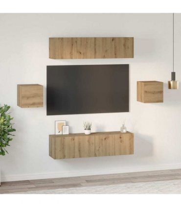 vidaXL TV Cabinet Set 6 pcs 60 x 30 x 30 cm Artisan Oak