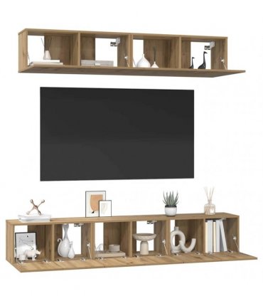 vidaXL TV Cabinet Set 5 pcs Artisan Oak Engineered Wood