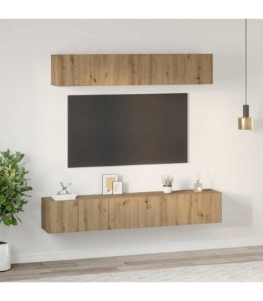 vidaXL TV Cabinet Set 5 pcs Artisan Oak Engineered Wood