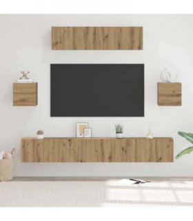 vidaXL TV Cabinet Set 7 pcs 80 x 30 x 30 cm Artisan Oak