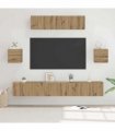 vidaXL TV Cabinet Set 7 pcs 80 x 30 x 30 cm Artisan Oak