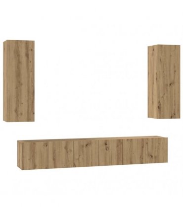 vidaXL TV Cabinet Set 5 pcs Artisan Oak Engineered Wood