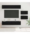 vidaXL TV Cabinet Set 6 pcs 80 x 30 x 30 cm Black Oak