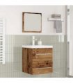 vidaXL Bathroom Furniture Set 2 pcs Old Wood Engineered Wood