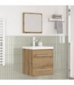 vidaXL Bathroom Furniture Set 2 pcs Artisan Oak Engineered Wood