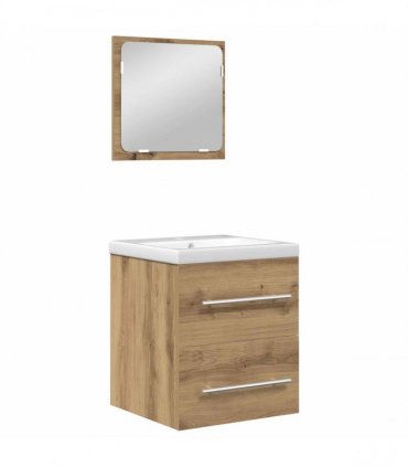 vidaXL Bathroom Furniture Set 2 pcs Artisan Oak Engineered Wood