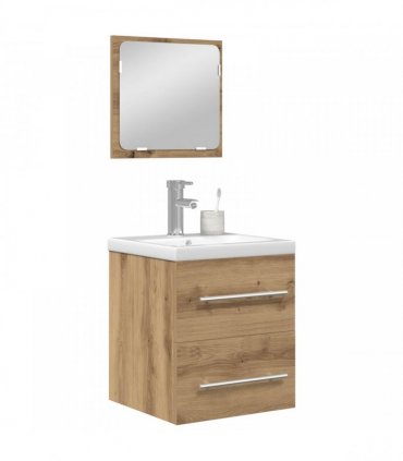 vidaXL Bathroom Furniture Set 2 pcs Artisan Oak Engineered Wood