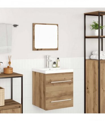 vidaXL Bathroom Furniture Set 2 pcs Artisan Oak Engineered Wood