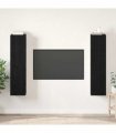 vidaXL TV Cabinet Set 4 pcs Black Oak
