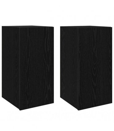 vidaXL TV Cabinet Set 4 pcs Black Oak