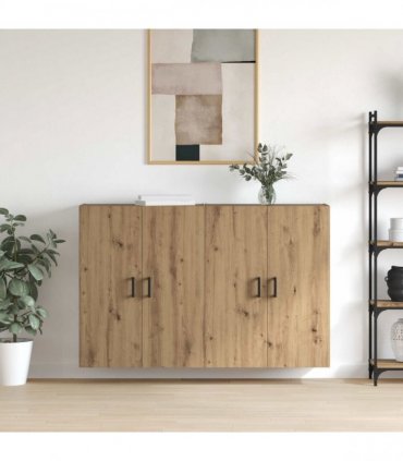 vidaXL Wall Cabinet 2 pcs Artisan Oak 69.5 x 34 x 90 cm
