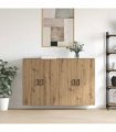 vidaXL Wall Cabinet 2 pcs Artisan Oak 69.5 x 34 x 90 cm