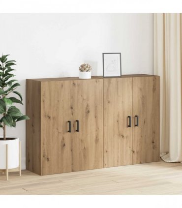 vidaXL Wall Cabinet 2 pcs Artisan Oak 69.5 x 34 x 90 cm