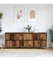 vidaXL Storage Cabinet 3 pcs Old Wood 60 x 35 x 70 cm
