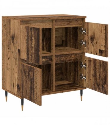 vidaXL Storage Cabinet 3 pcs Old Wood 60 x 35 x 70 cm