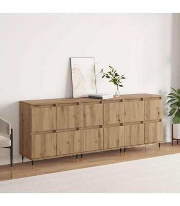 vidaXL Storage Cabinet 3 pcs Artisan Oak 60 x 35 x 70 cm