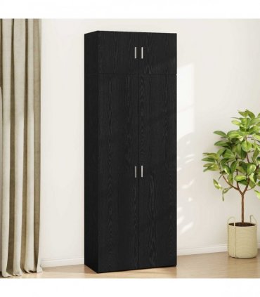 vidaXL Storage Cabinet 3 pcs Black Oak 80 x 42.5 x 225 cm