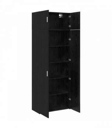 vidaXL Storage Cabinet 3 pcs Black Oak 80 x 42.5 x 225 cm
