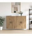 vidaXL Wall Cabinet 2 pcs Artisan Oak 69.5 x 34 x 90 cm
