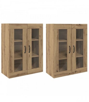 vidaXL Wall Mounted Cabinets 2 pcs Artisan Oak 69.5 x 34 x 90 cm