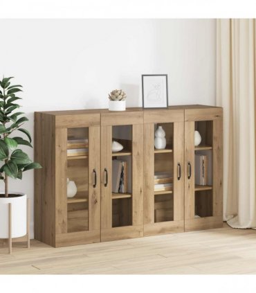 vidaXL Wall Mounted Cabinets 2 pcs Artisan Oak 69.5 x 34 x 90 cm