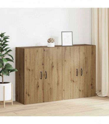 vidaXL Wall Cabinet 2 pcs Artisan Oak 69.5 x 34 x 90 cm