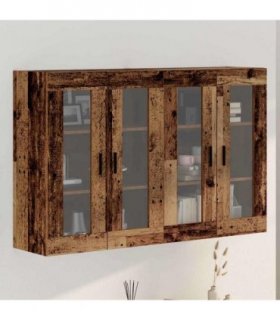 vidaXL Wall Mounted Cabinets 2 pcs Old Wood 69.5 x 34 x 90 cm