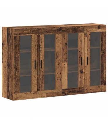 vidaXL Wall Mounted Cabinets 2 pcs Old Wood 69.5 x 34 x 90 cm