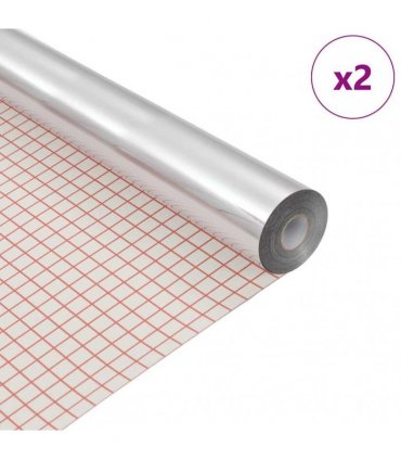 vidaXL Self-adhesive Mirror Film 60 x 150 cm 2 pcs Silver PET