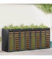 vidaXL Wheelie Bin Storage for 4 Bins Steel Anthracite