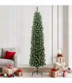 vidaXL Artificial Christmas Tree with LED Light Green 210 cm