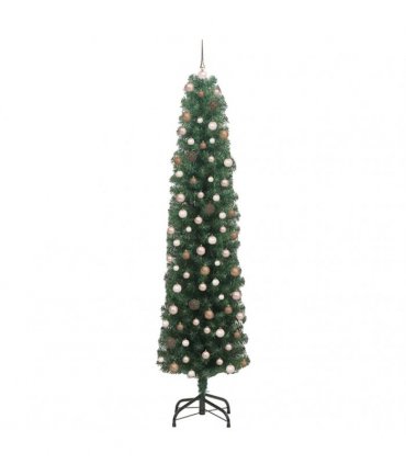 vidaXL Artificial Christmas Tree with LED Light Green 210 cm
