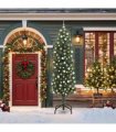 vidaXL Artificial Christmas Tree with LED Light Green 210 cm