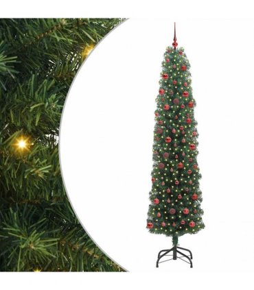 vidaXL Artificial Christmas Tree with LED Light Green 210 cm