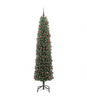 vidaXL Artificial Christmas Tree with LED Light Green 210 cm