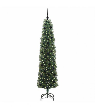 vidaXL Artificial Christmas Tree with LED Light Green 210 cm
