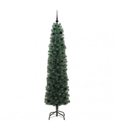 vidaXL Artificial Christmas Tree with LED Light Green 210 cm