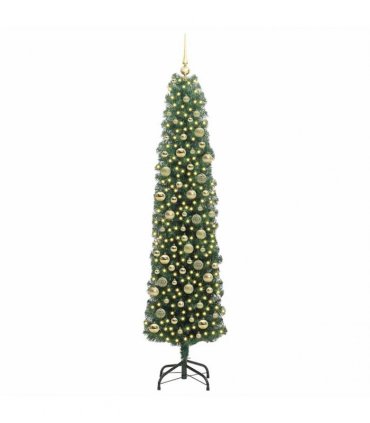 vidaXL Artificial Christmas Tree with LED Light Green 210 cm