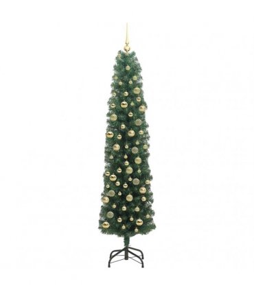 vidaXL Artificial Christmas Tree with LED Light Green 210 cm